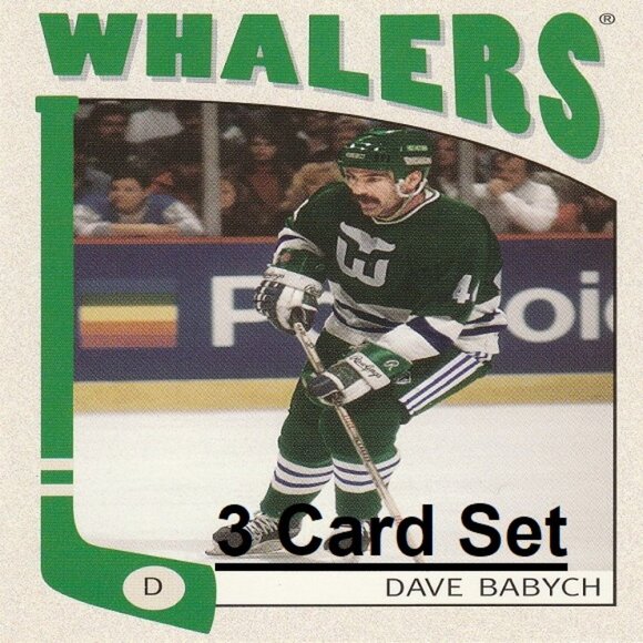 Dave Babych Hartford Whalers NHL Hockey Card Collection - 3 Card Set - Picture 1 of 4